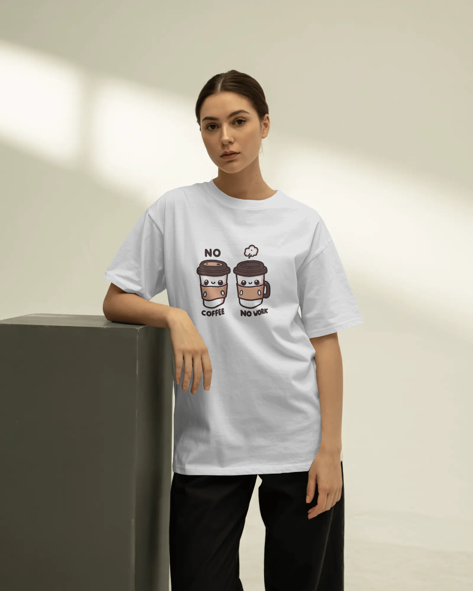 No Coffee, No Work (Premium T-shirt)