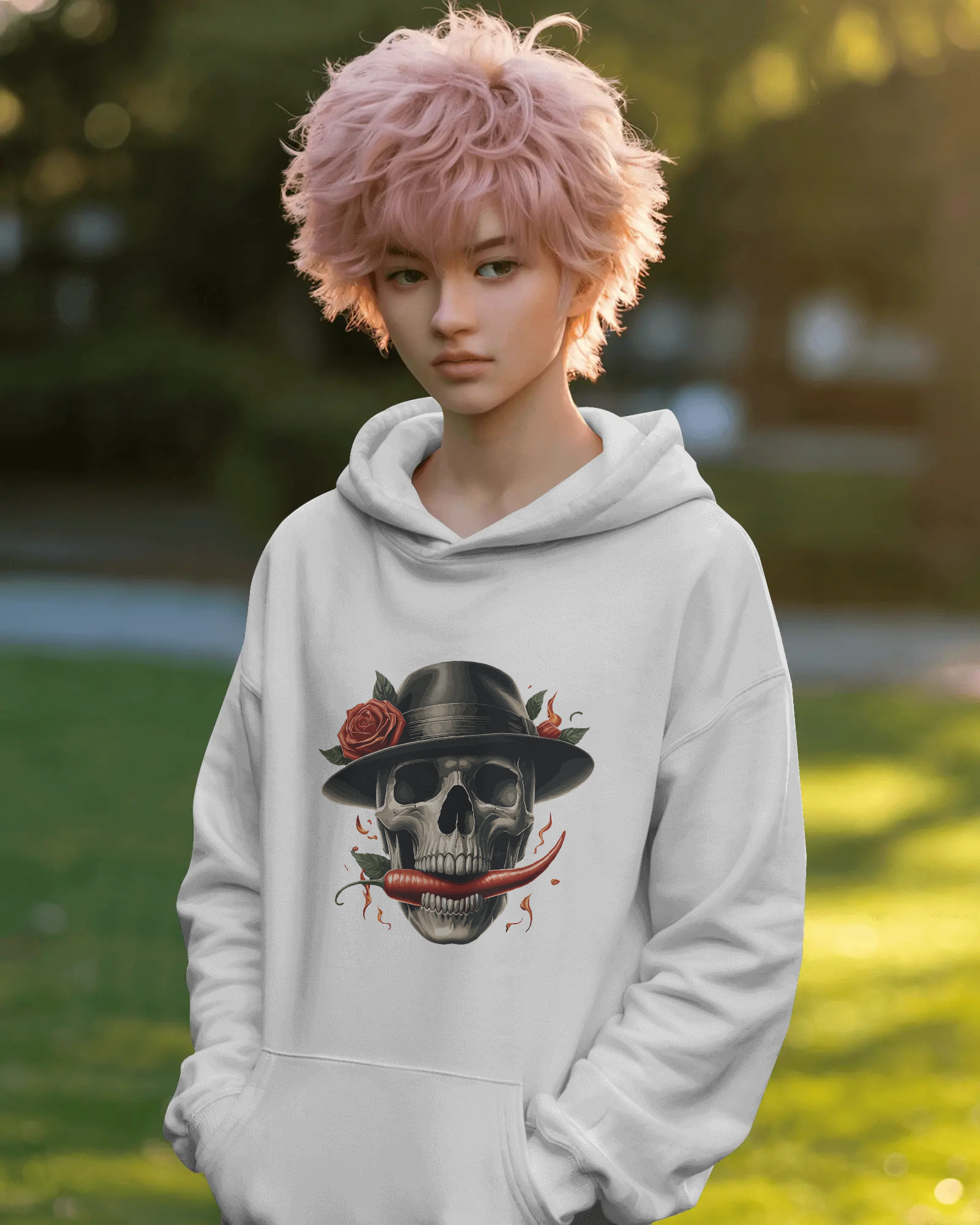 Premium Sweatshirt (Skull Chili)