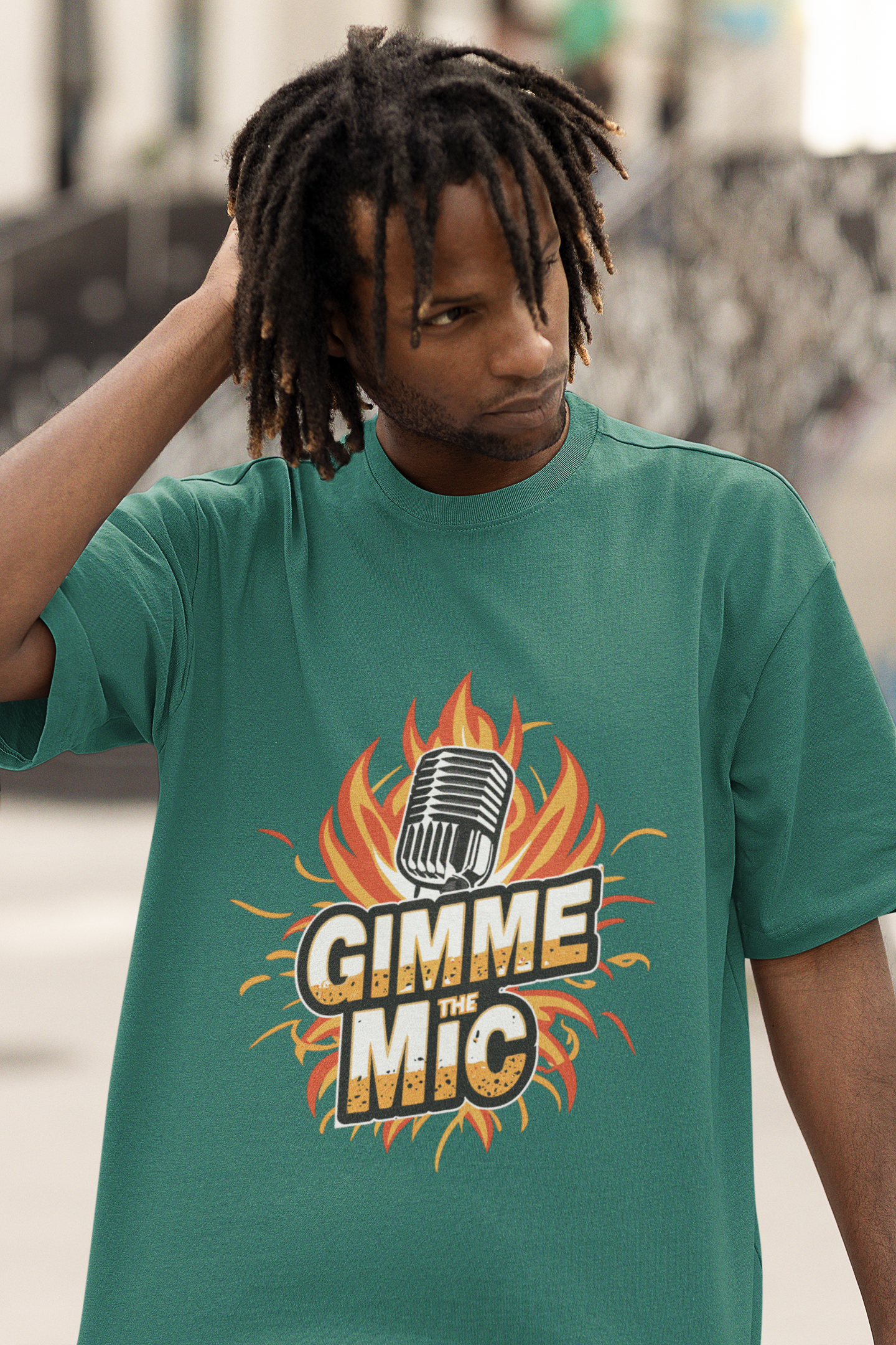 Oversize Premium T-shirt (Gimme The Mic)
